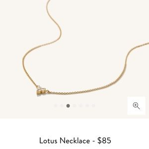 Lotus Necklace- Gold Vermeil, White Sapphire